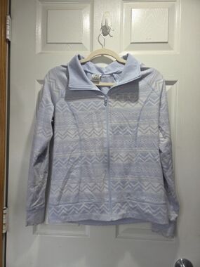 Victoria's Secret Light Blue Fair Isle Zip Jacket